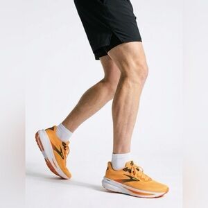 Brooks Ghost 17 Blazing Orange Low Top Sneakers Lace Up Mesh Rubber Sole